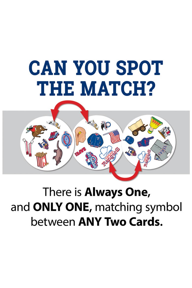 Texas Rangers Spot It! Card Game, Alternate, color, Multicolor