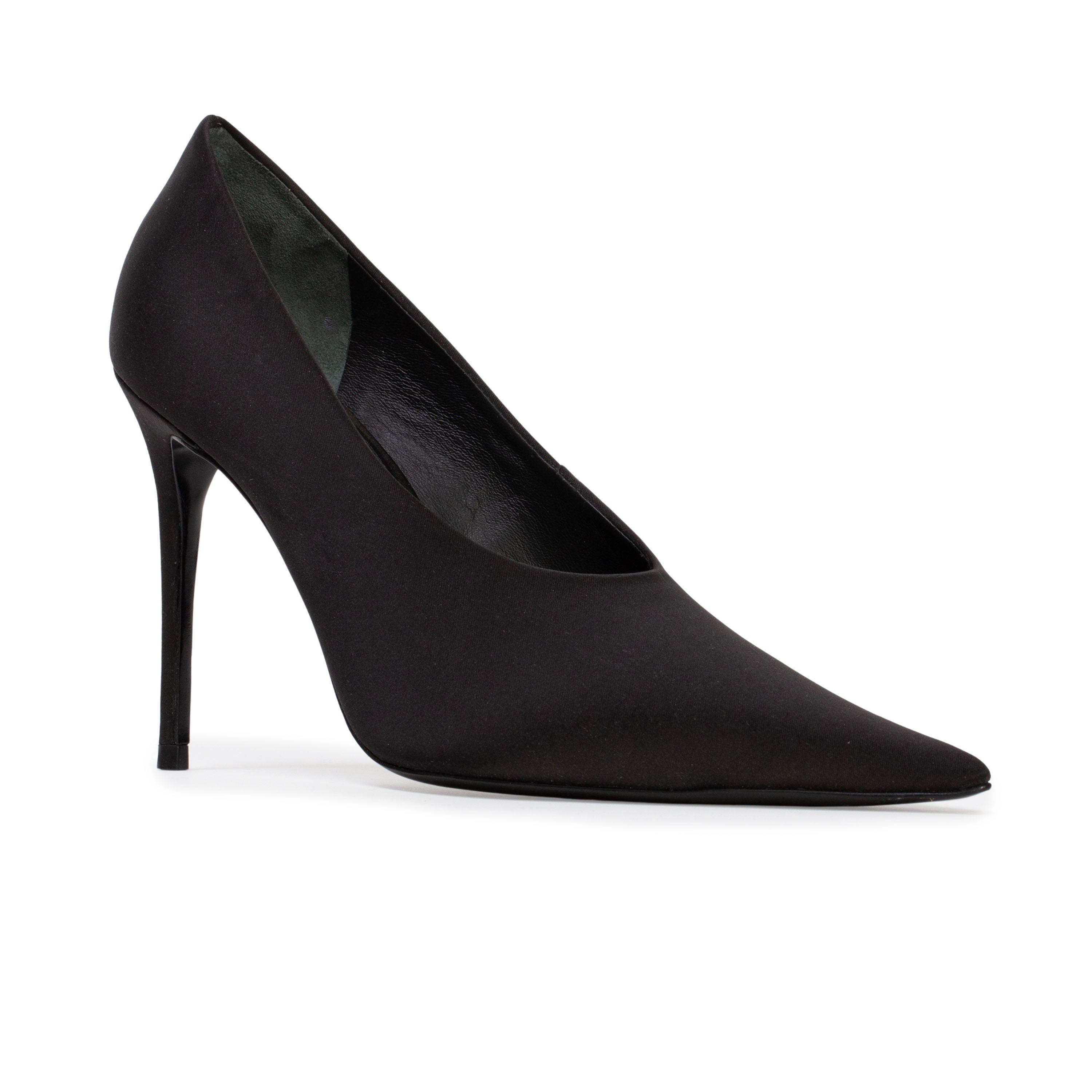 BLACK SUEDE STUDIO Jona 100 Satin Pump, Alternate, color, Black Satin