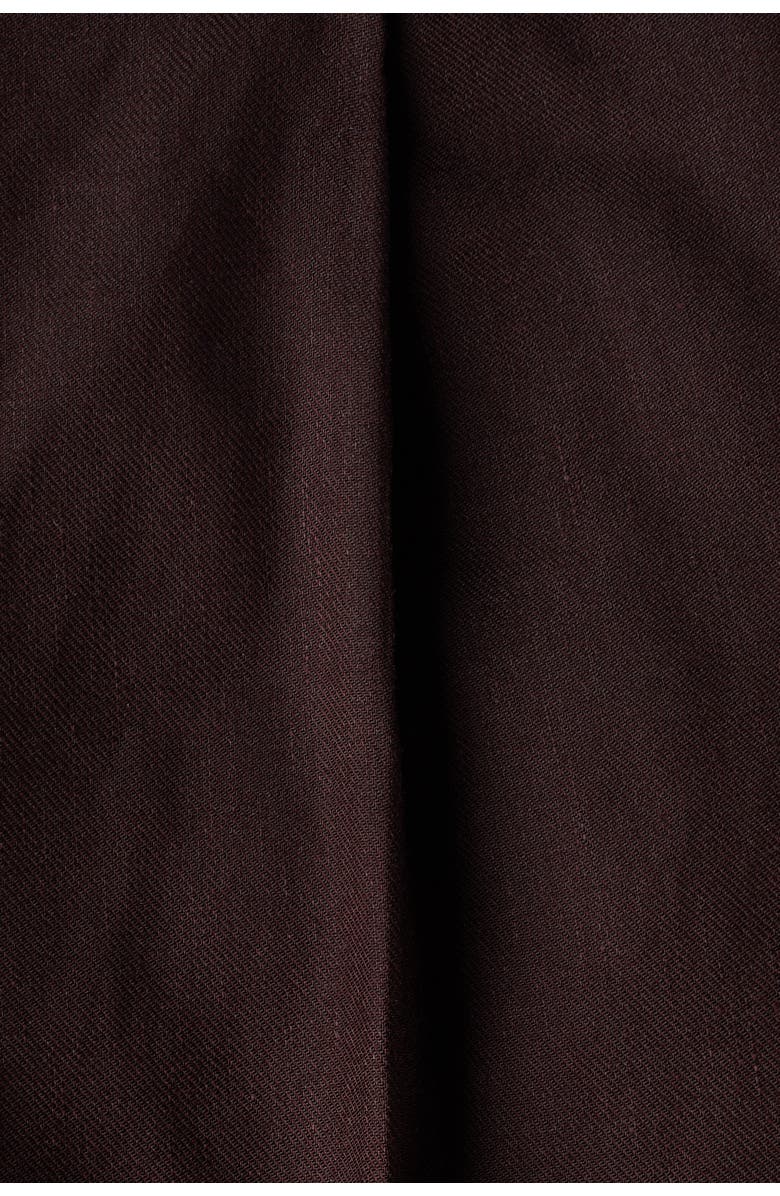 H&M Relaxed Fit Tailored Linen-blend Trousers, Alternate, color, Dark Brown