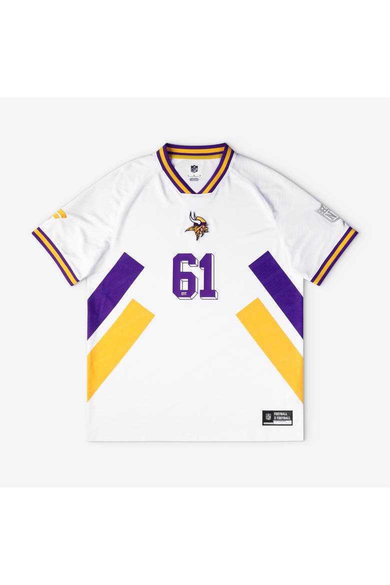 Men's Fanatics White Minnesota Vikings Football x Football V-Neck Fan Top, Main, color, White