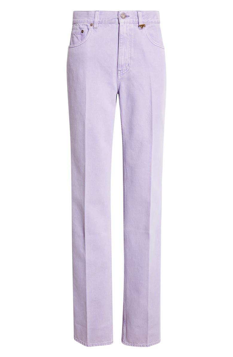 Chloé Garment Dyed Straight Leg Jeans, Main, color, Lavender Fog