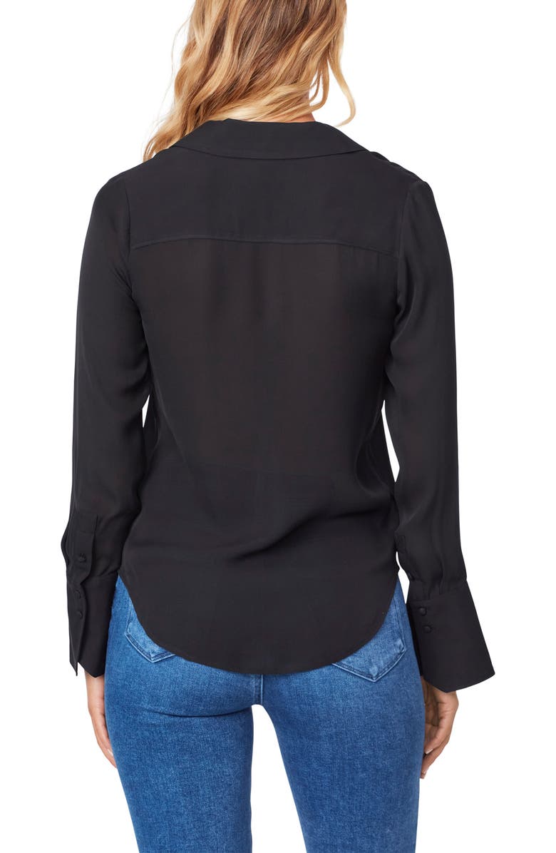 PAIGE Toscani Silk Blouse, Alternate, color, Black