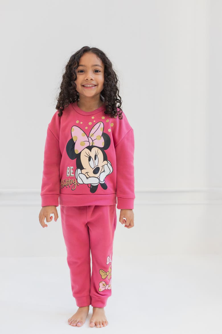 Minnie Mouse 2-Piece Fleece Sweatshirt and Pants Set, Alternate, color, Bright Pink Minnie