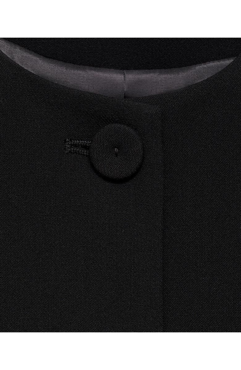 MANGO Cagliari Crop Vest, Alternate, color, Black