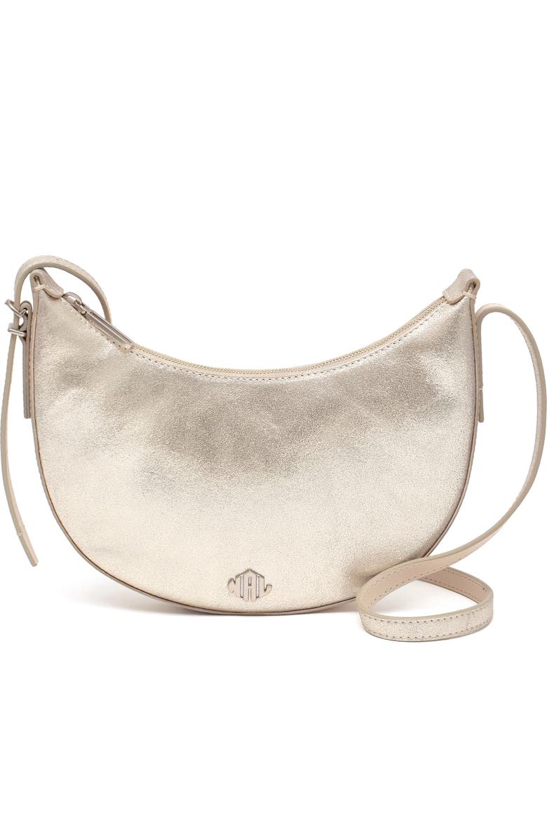 New Amsterdam Leatherworks Silas Metallic Crossbody Bag, Main, color,