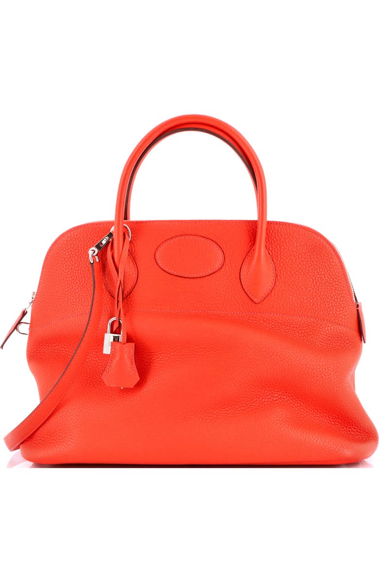 Pre-Owned Hermes Bolide Bag Clemence 35, Main, color, Rouge Pivoine