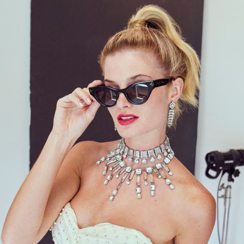 Lele Sadoughi X Marilyn Monroe Cat-eye Sunglasses In Black
