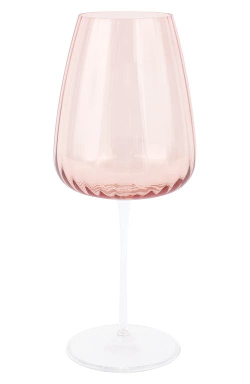 Vietri Francesca Wine Glass In Pink