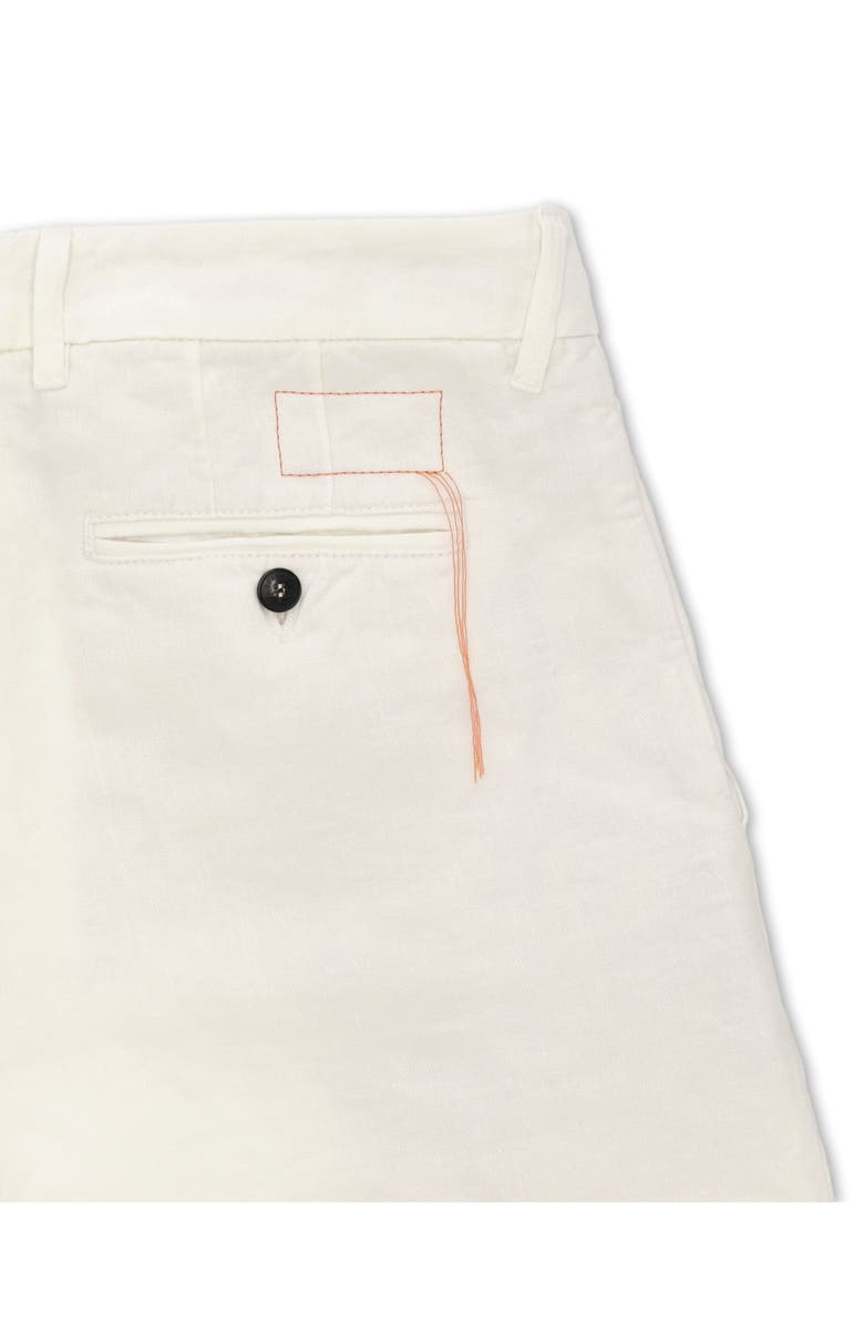 Fortela Beachshort Linen Bermuda Pleated Trousers, Alternate, color, White