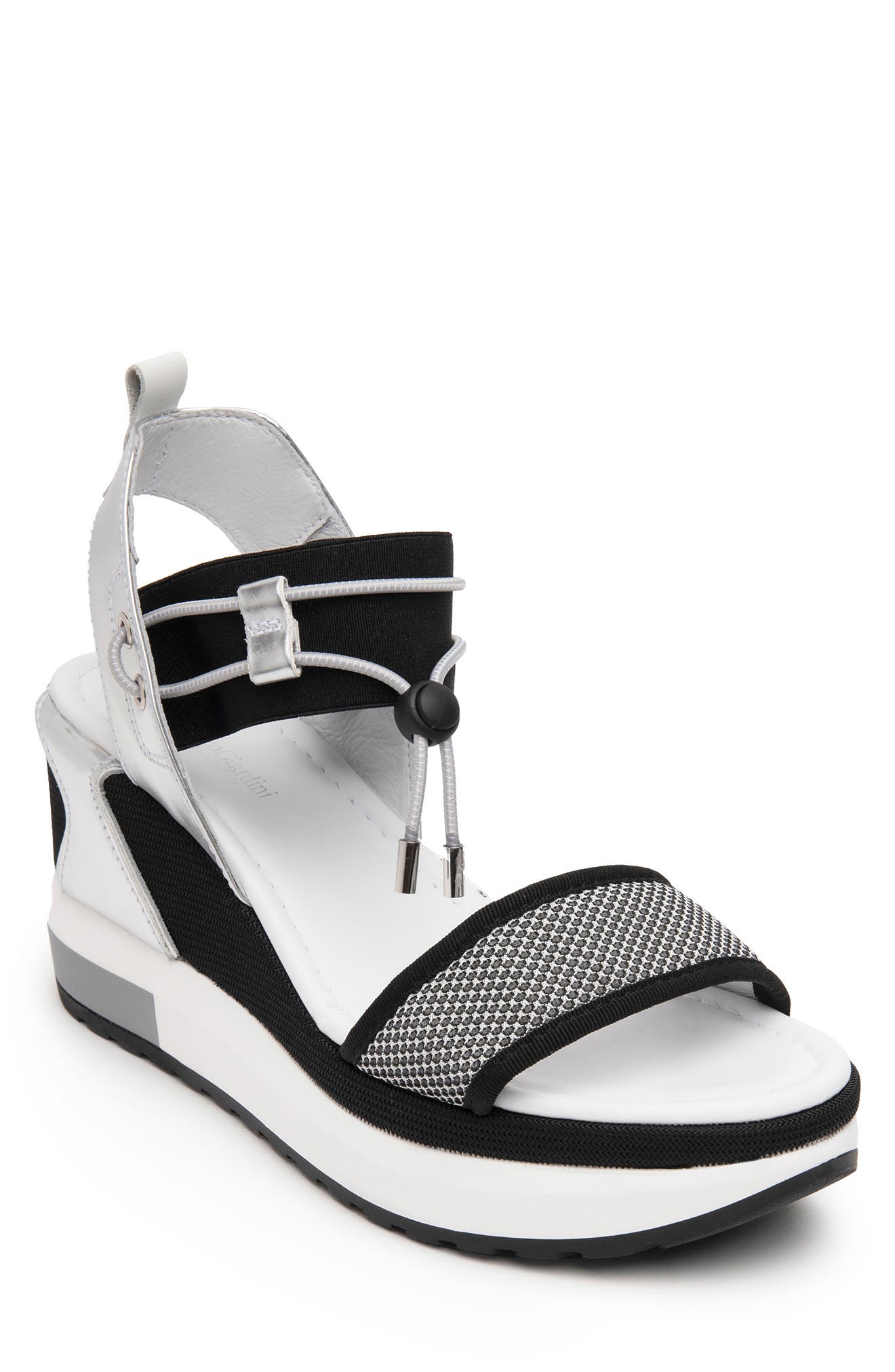 NeroGiardini Bungee Platform Wedge Sandal, Alternate, color, 
