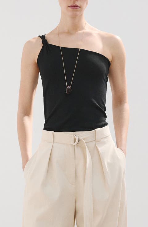 Knotted One Shoulder Tank