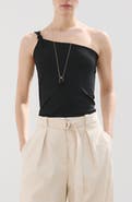MANGO Knotted One Shoulder Tank