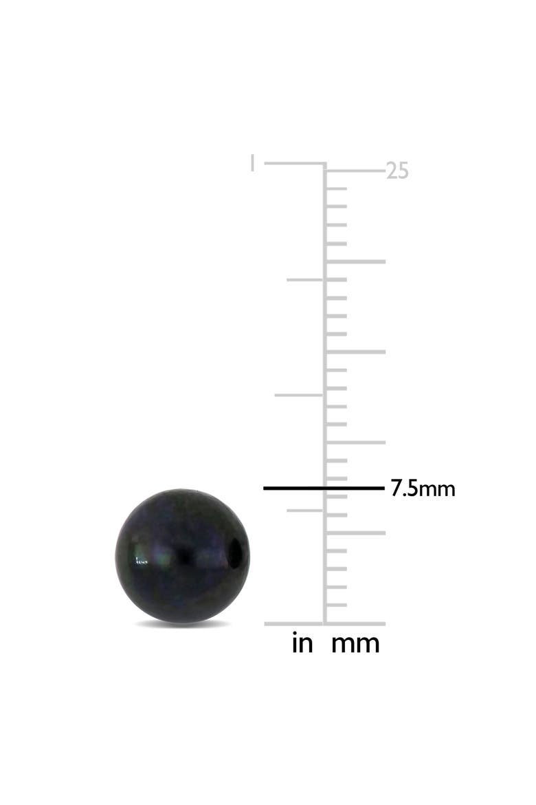 Cultured Freshwater Pearl Stud Earrings, Alternate, color, BLACK