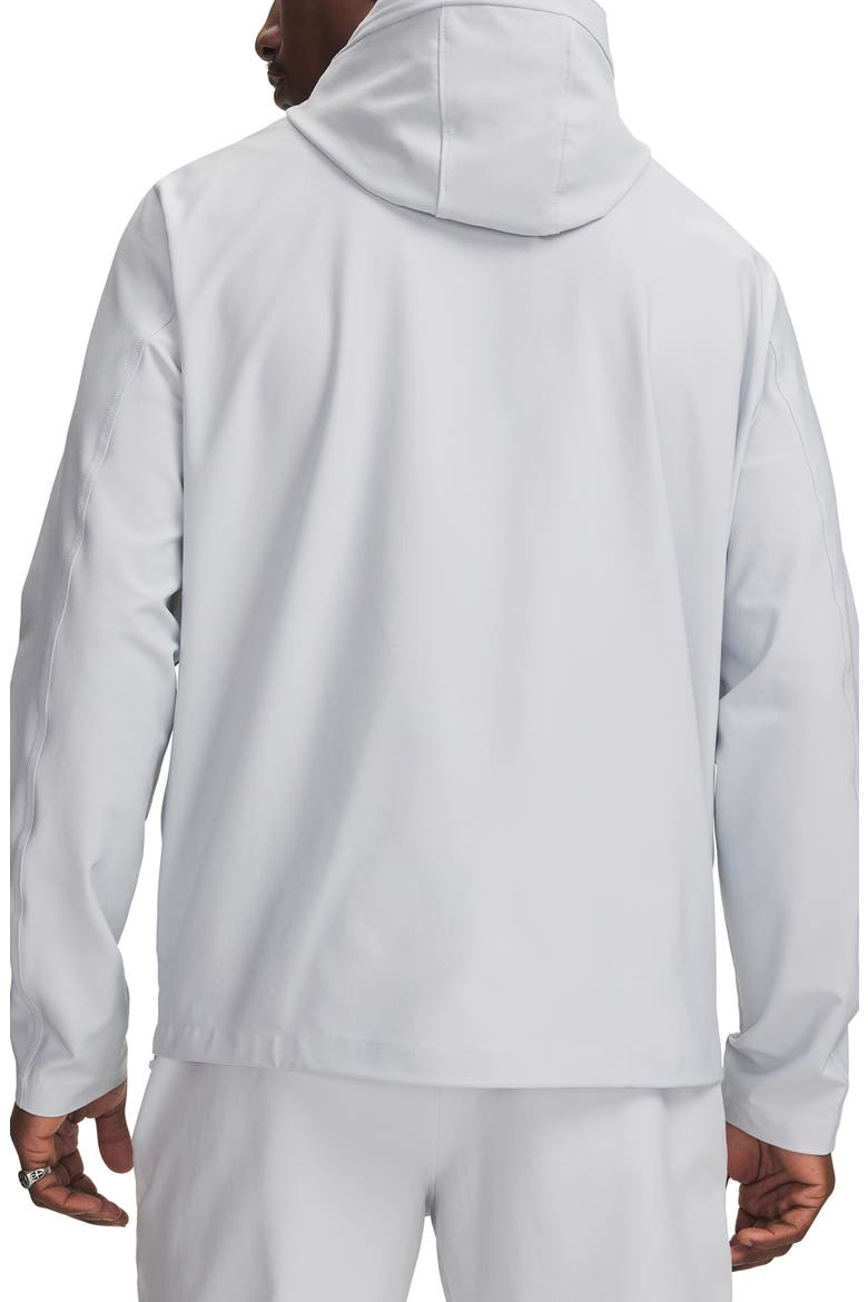 UA Unstoppable Woven Full Zip Hoodie, Alternate, color, HALO GRAY