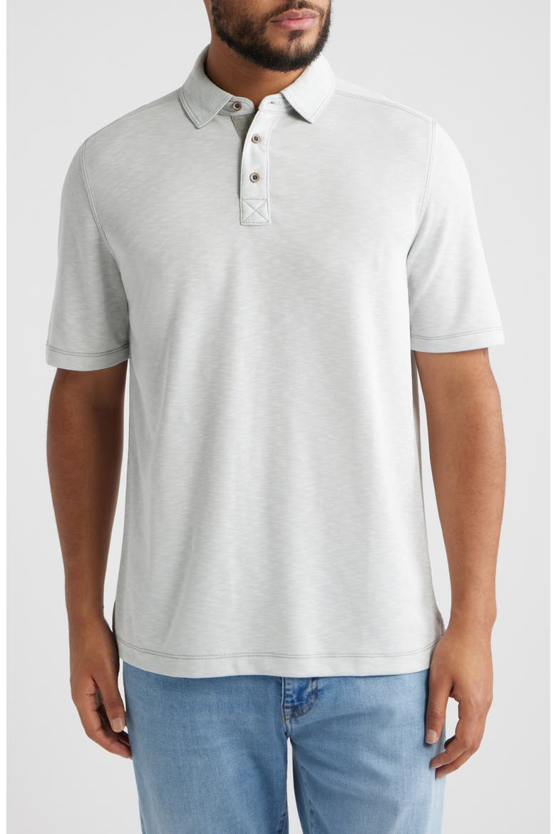 Vintage Slub Polo, Main, color, LIGHT GREY