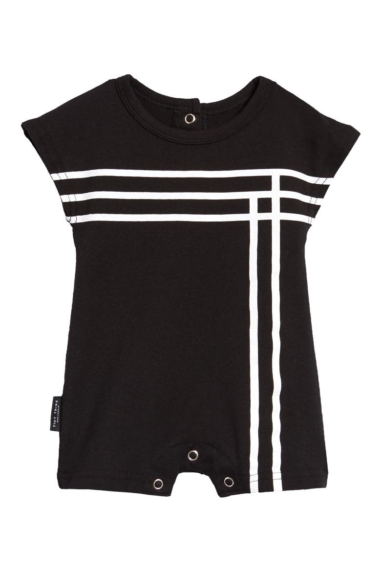 Line Short Leg Playsuit, Main, color, BLACK