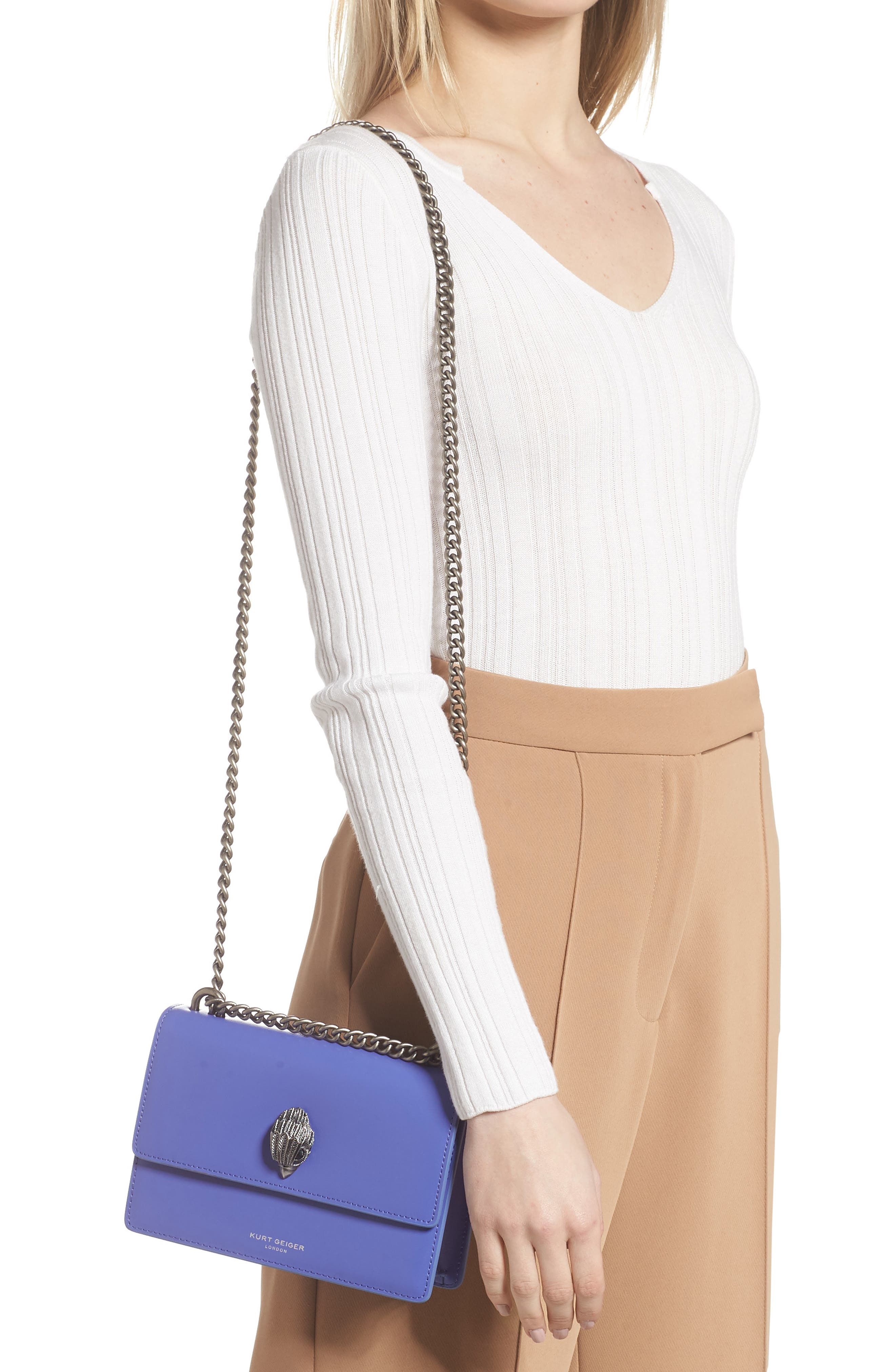 Shoreditch Leather Crossbody Bag, Alternate, color, LILAC