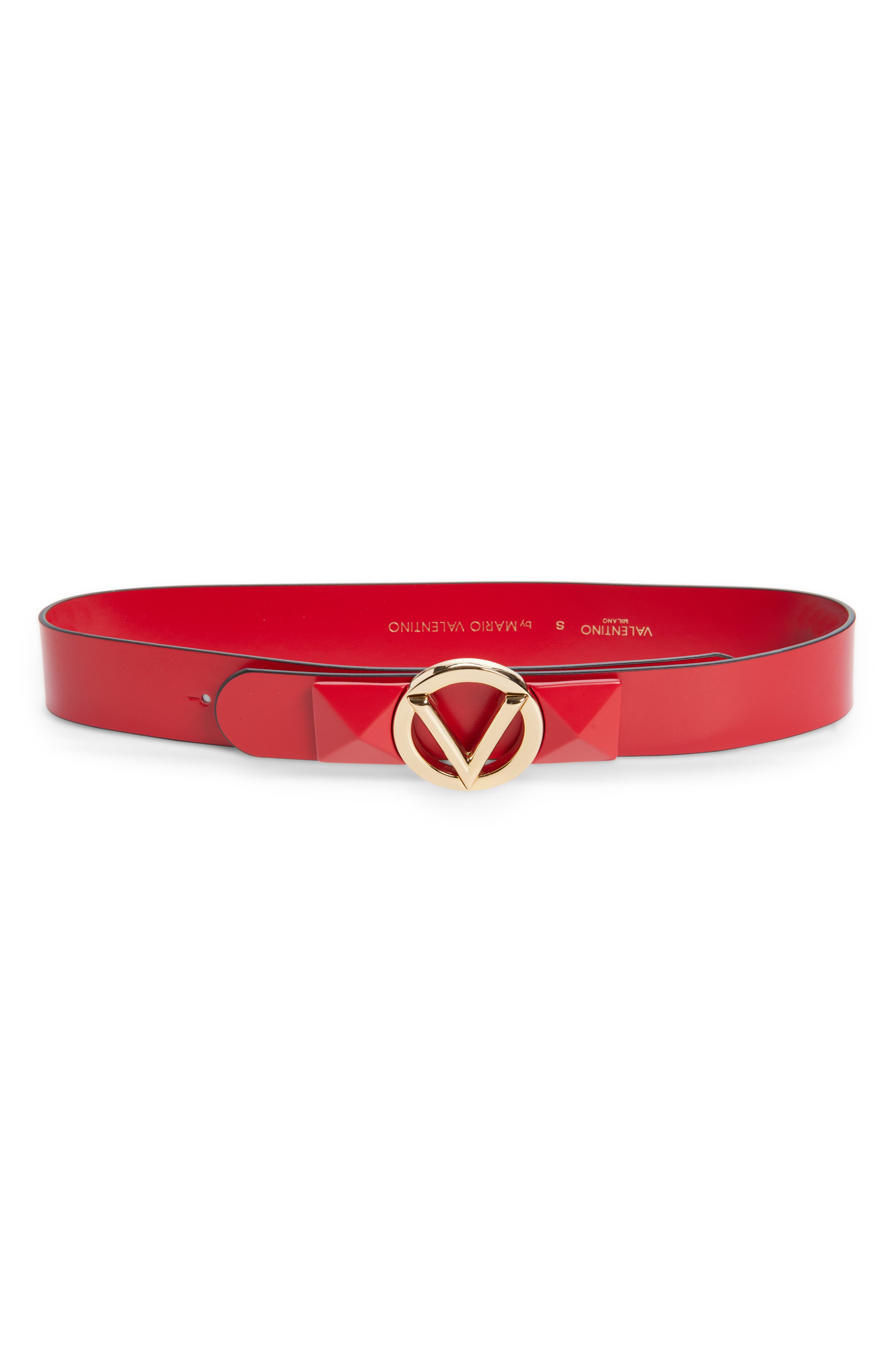VALENTINO BY MARIO VALENTINO Mati Fuego Logo Buckle Belt