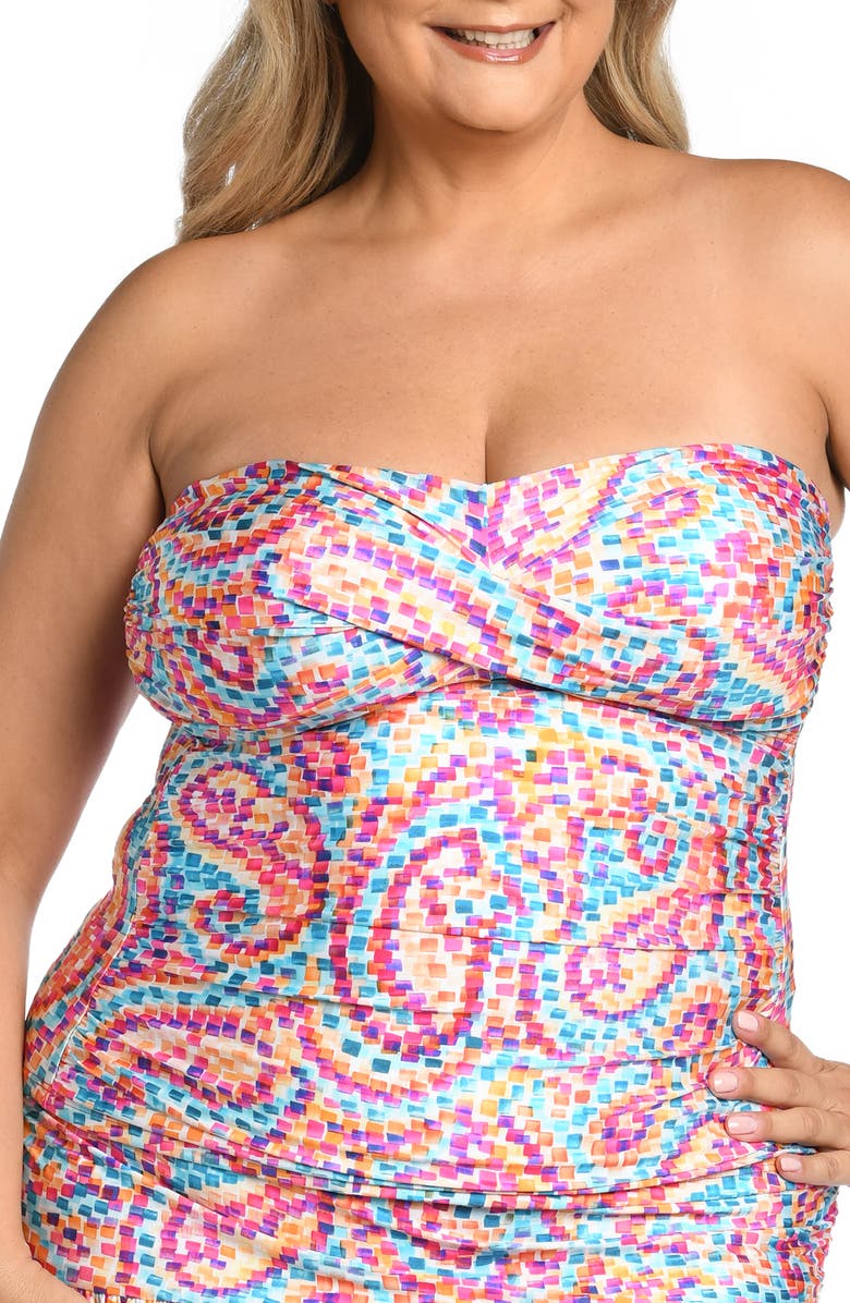 La Blanca Pebble Twist Tankini Top, Main, color, 