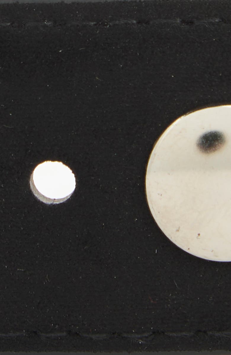 Steve Madden Studded Faux Suede Belt, Alternate, color, Black/ Silver