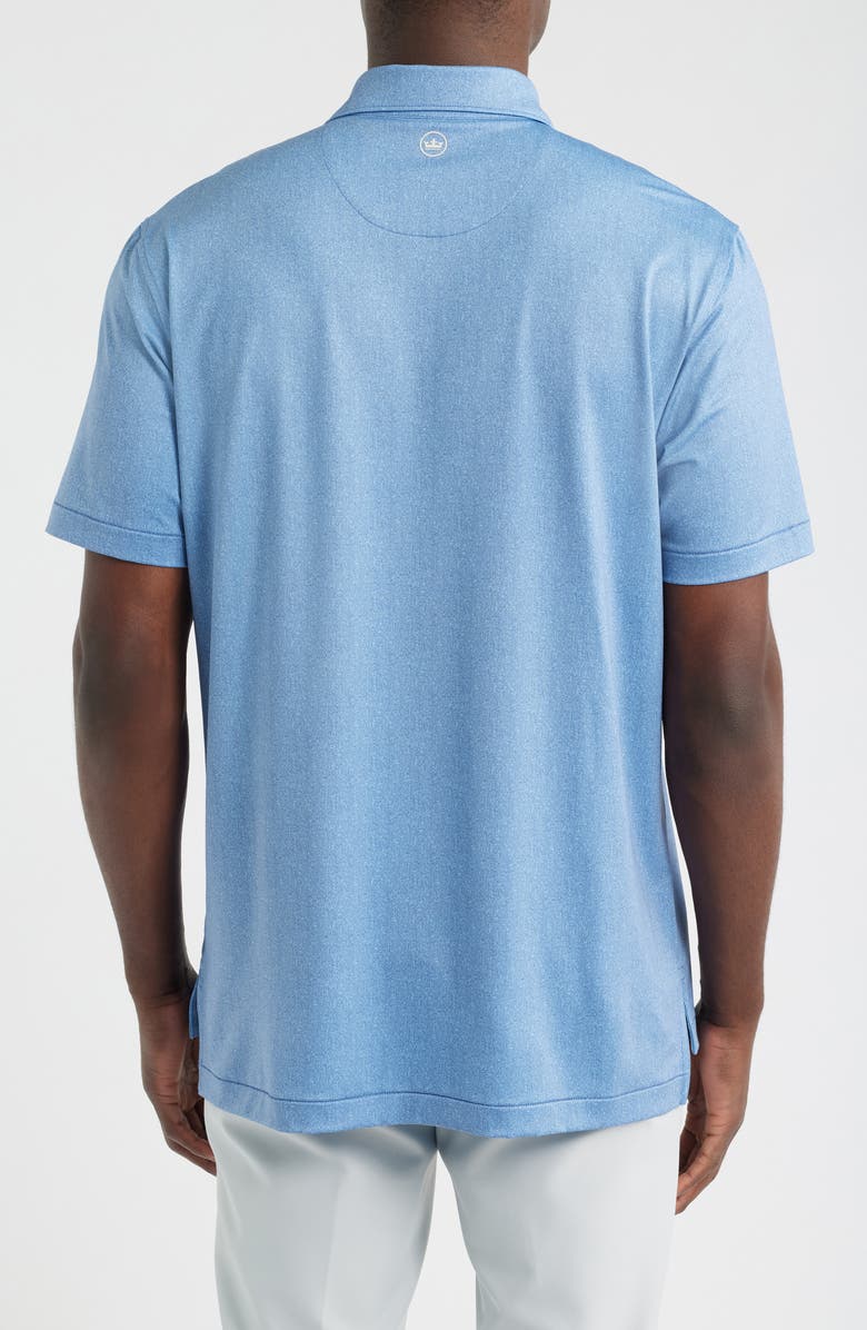 Peter Millar Herringbone Summer Comfort Performance Jersey Polo, Alternate, color, Bali Blue