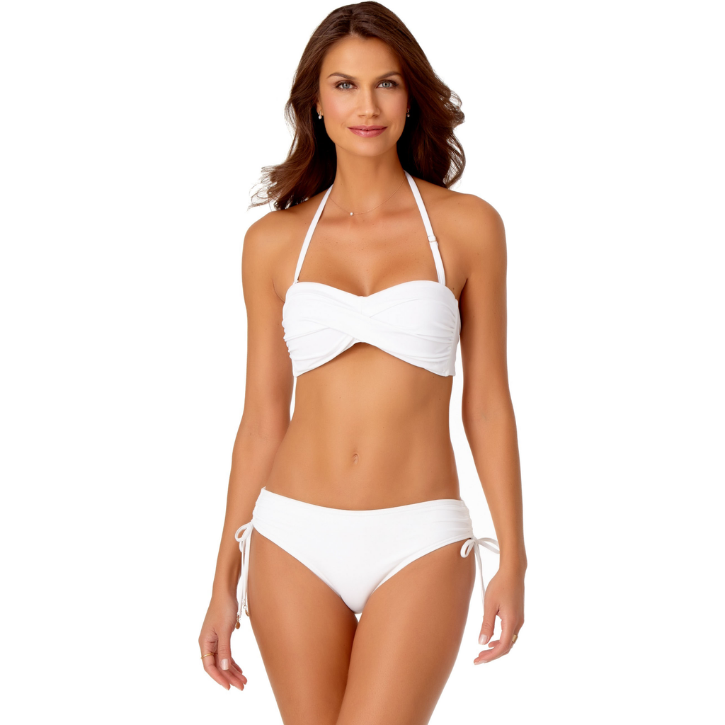 ANNE COLE TWIST BANDEAU BIKINI TOP