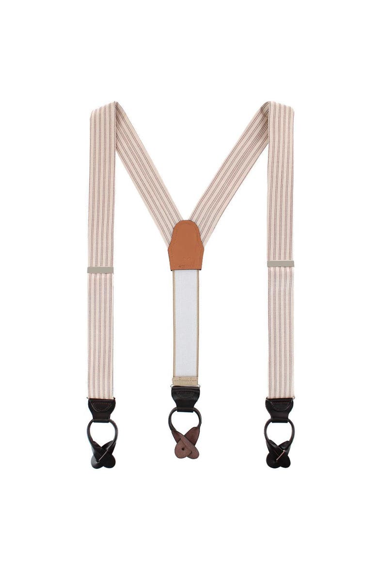 Booker Southern Gentleman Silk Button End Suspenders, Alternate, color, Khaki