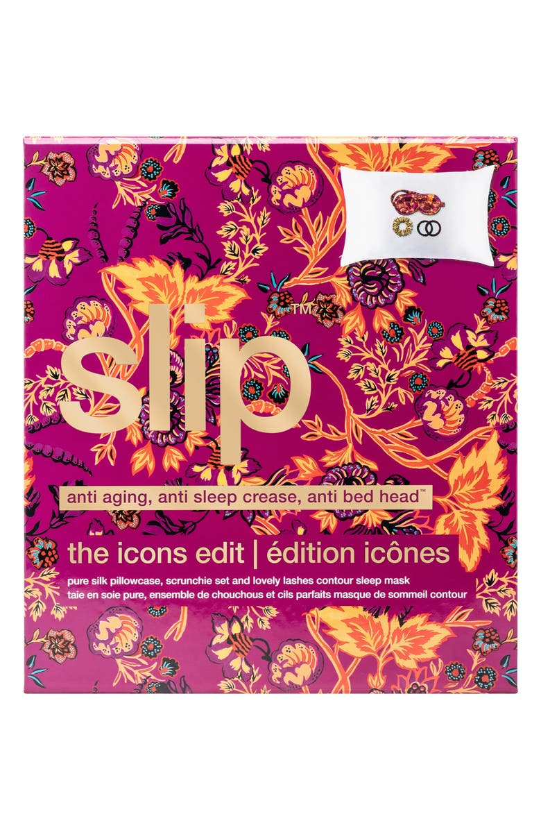 slip The Icons Edit Pillowcase, Mask & Scrunchies Set USD $170 Value, Alternate, color, Blossom Nights