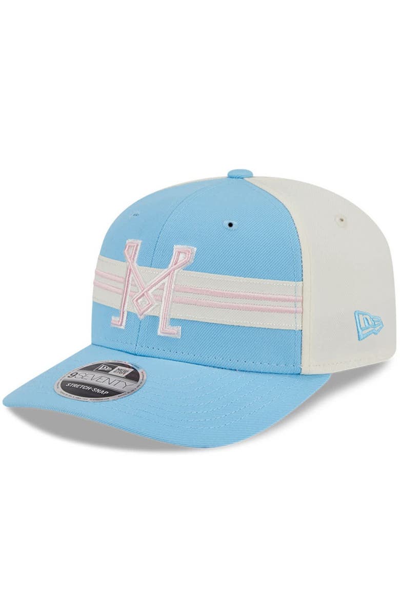 Men's New Era  Light Blue/White Inter Miami CF 2025 Third 9SEVENTY Stretch-Snap Hat, Main, color, Light Blue