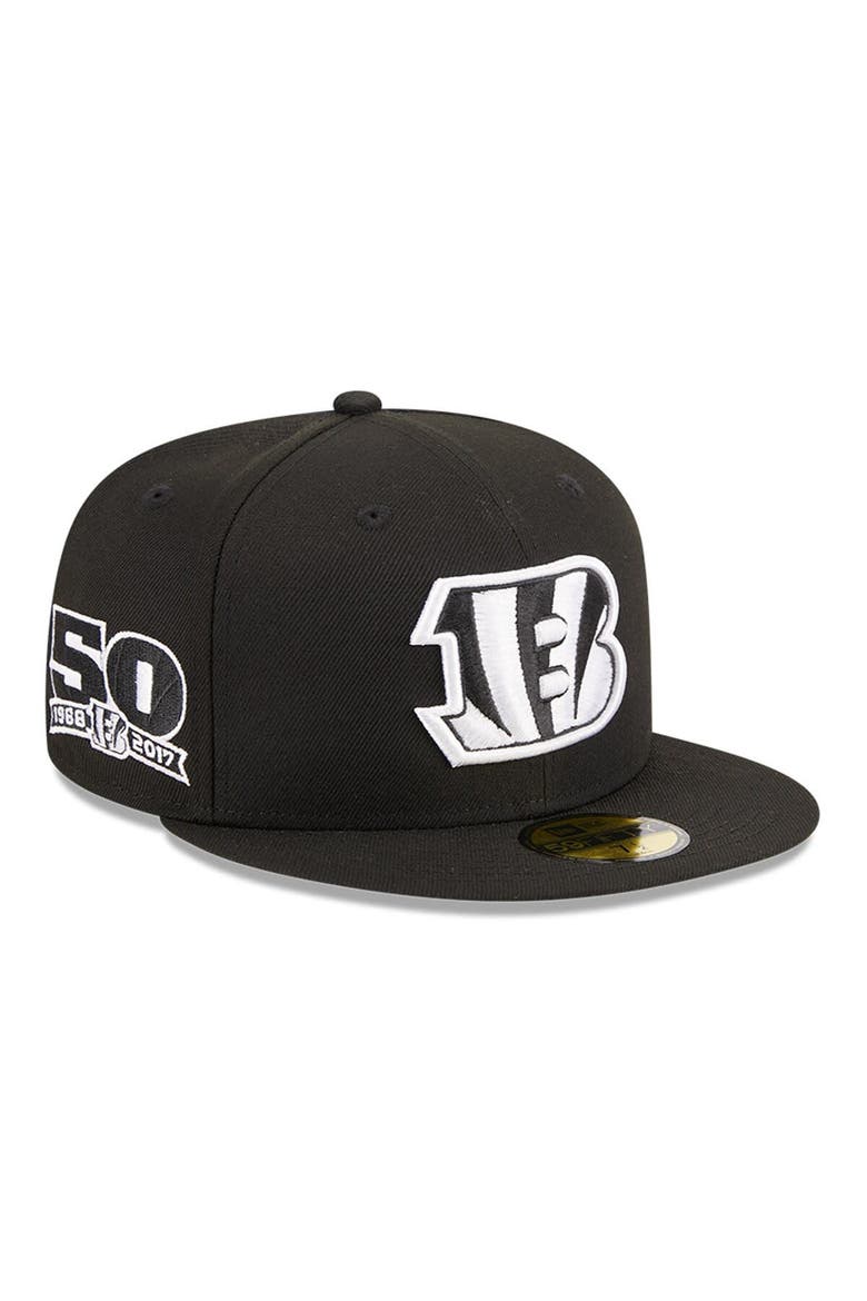 Men's New Era Black Cincinnati Bengals  Main Patch 59FIFTY Fitted Hat, Main, color, Black