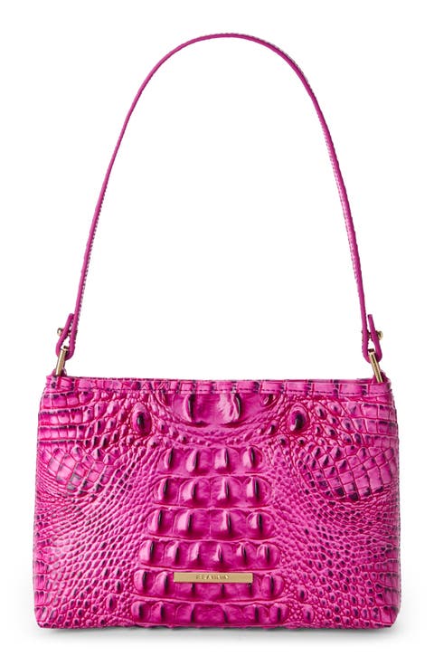 Lorelei Croc Embossed Leather Shoulder Bag