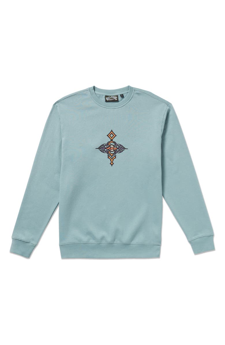 Billabong Occy Crewneck Fleece Graphic Sweatshirt, Alternate, color, Cloud Blue