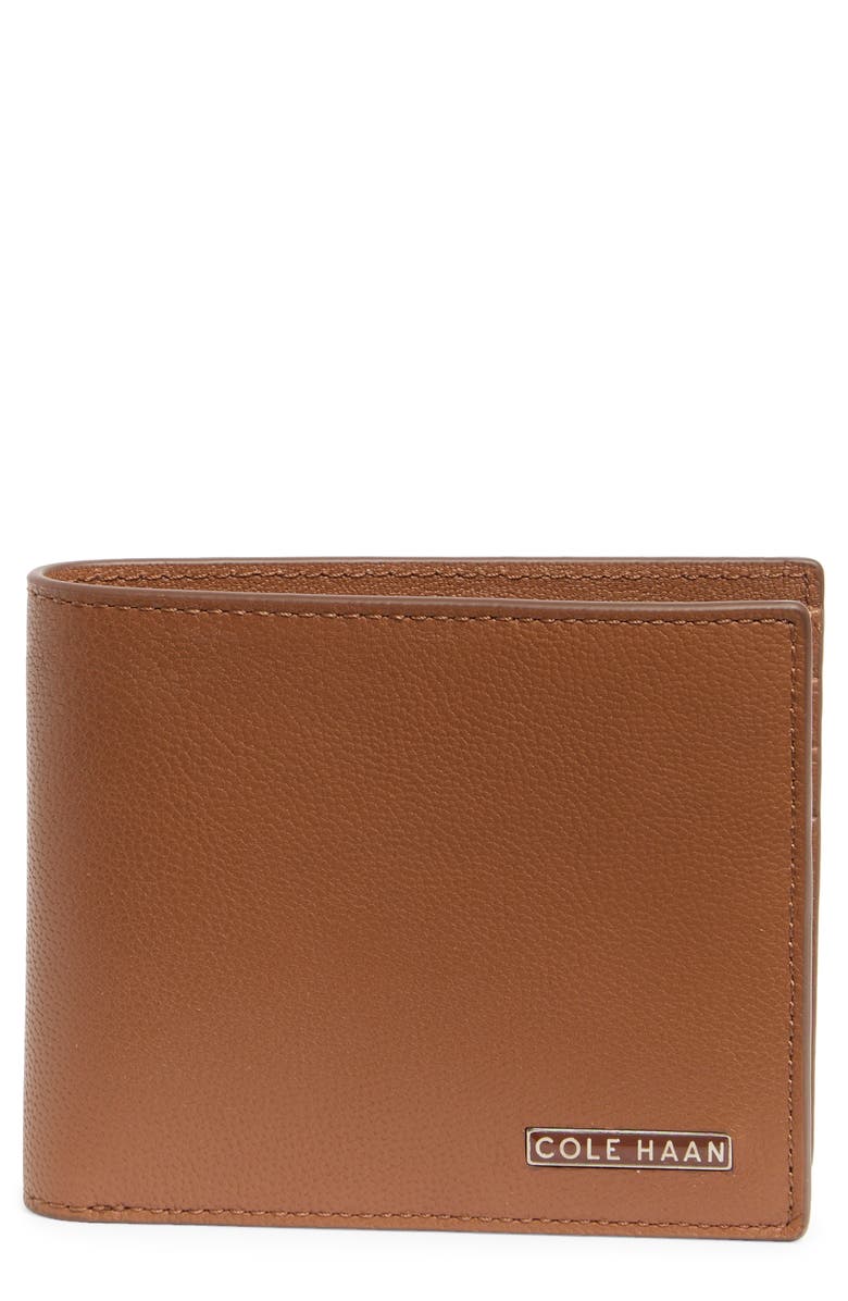 Cole Haan Leather Slim Bifold Wallet, Main, color, Tan