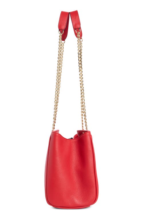 Valentino By Mario Valentino Angelina Signature Leather Shoulder Bag In Red