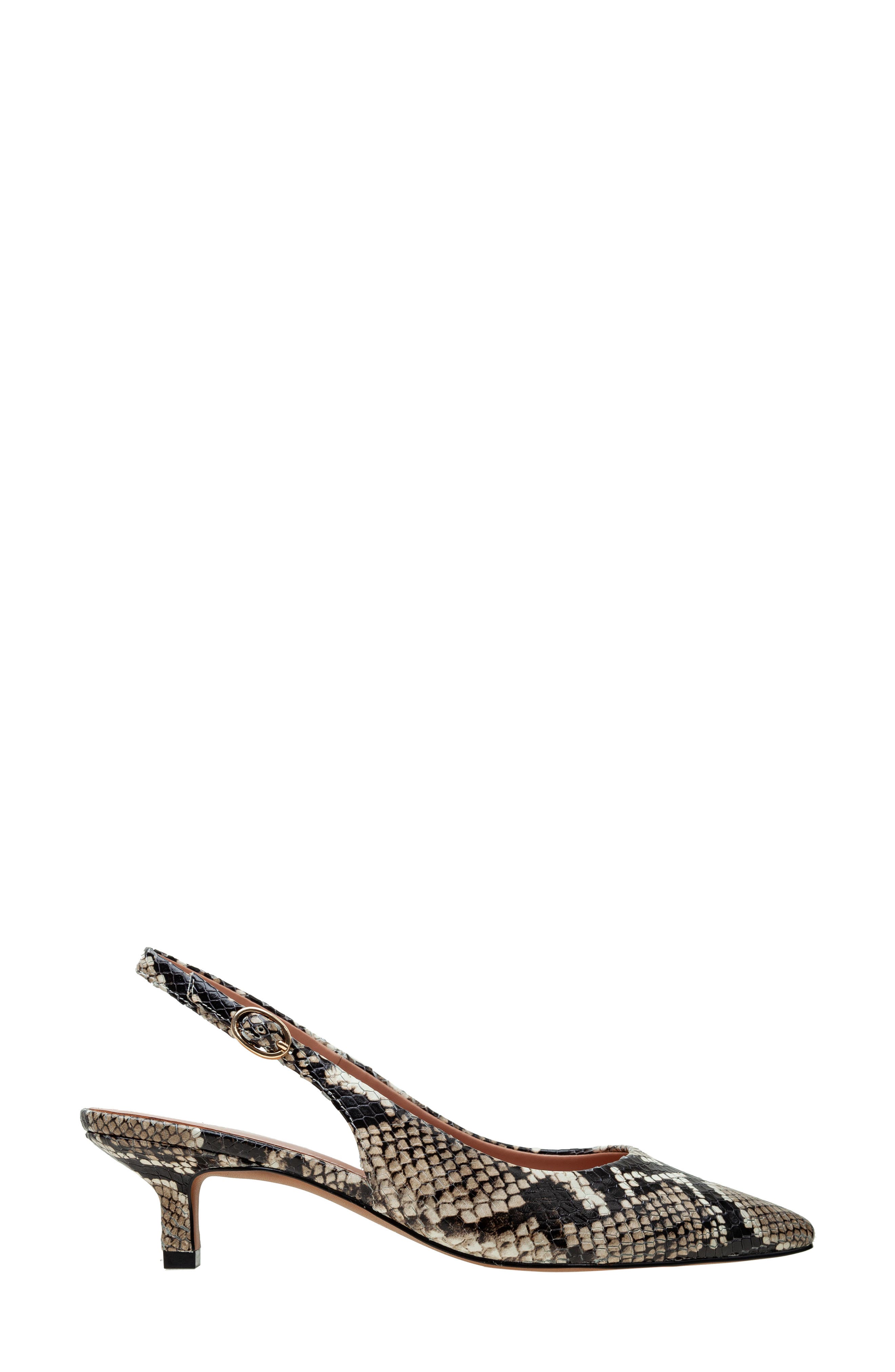 Linea Paolo Cecil Slingback Pointed Toe Kitten Heel Pump, Alternate, color, Natural