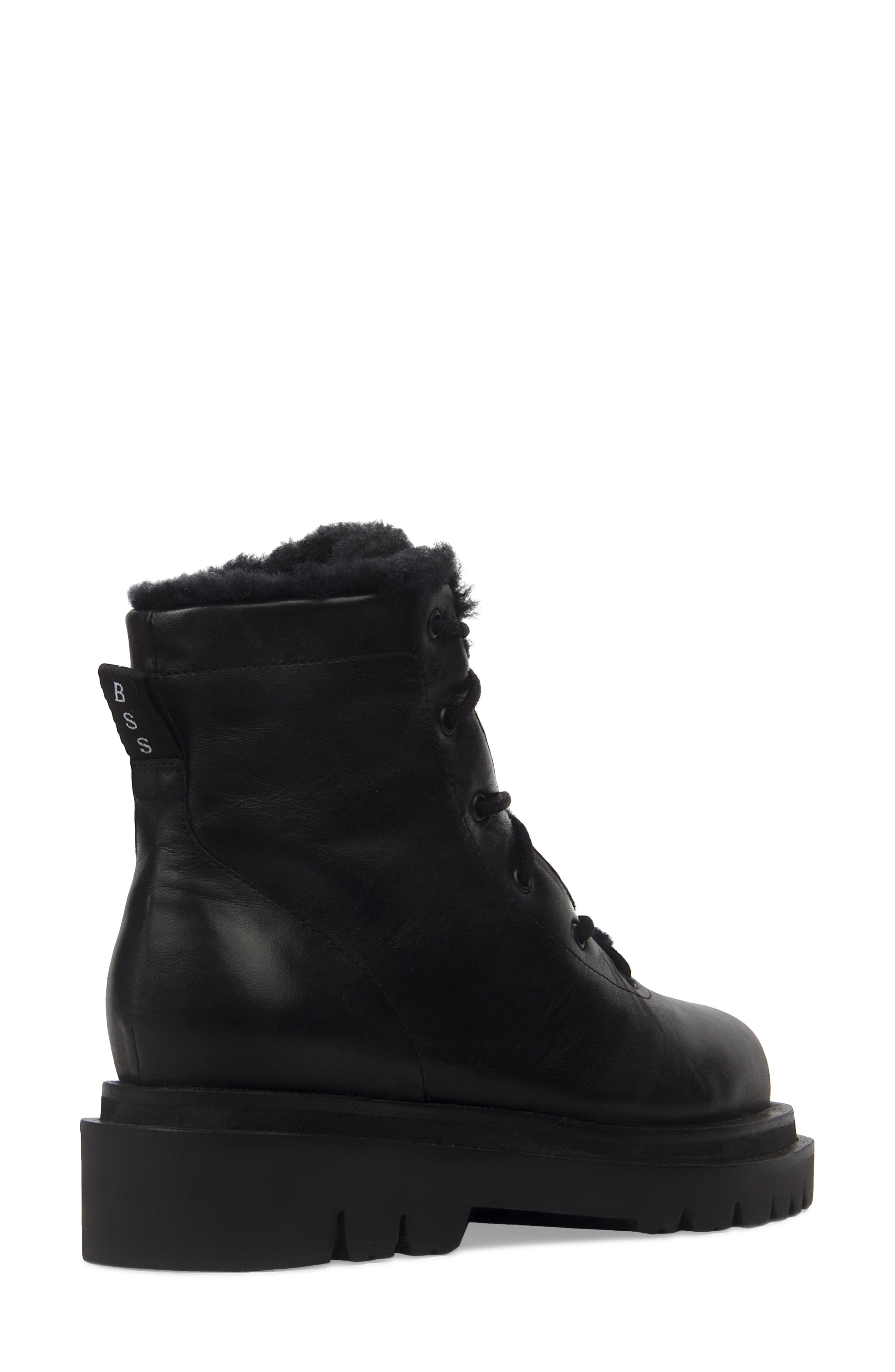BLACK SUEDE STUDIO Dallas Genuine Shearling Bootie, Alternate, color, 