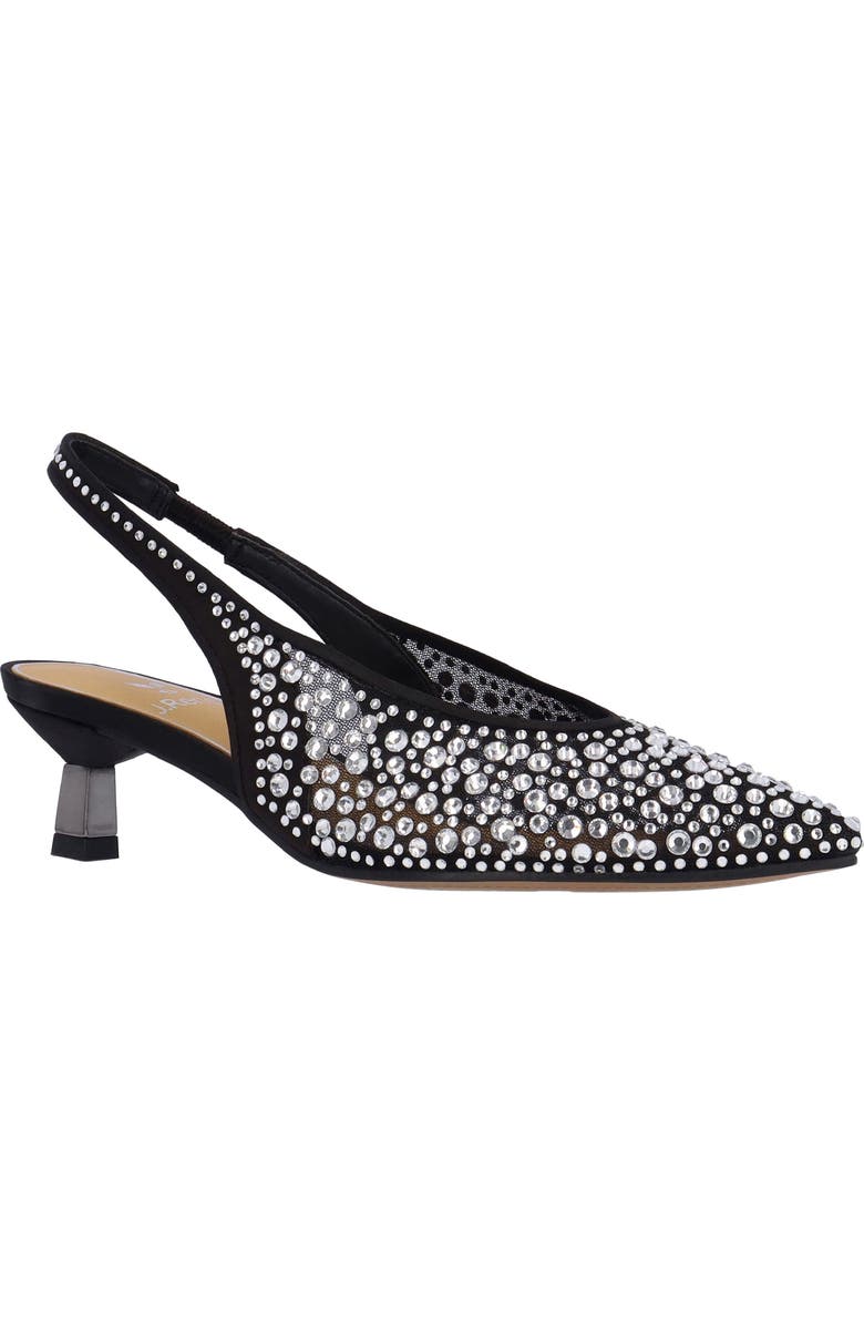 J. Reneé Tressa Slingback Pointed Toe Kitten Heel Pump, Main, color, Black