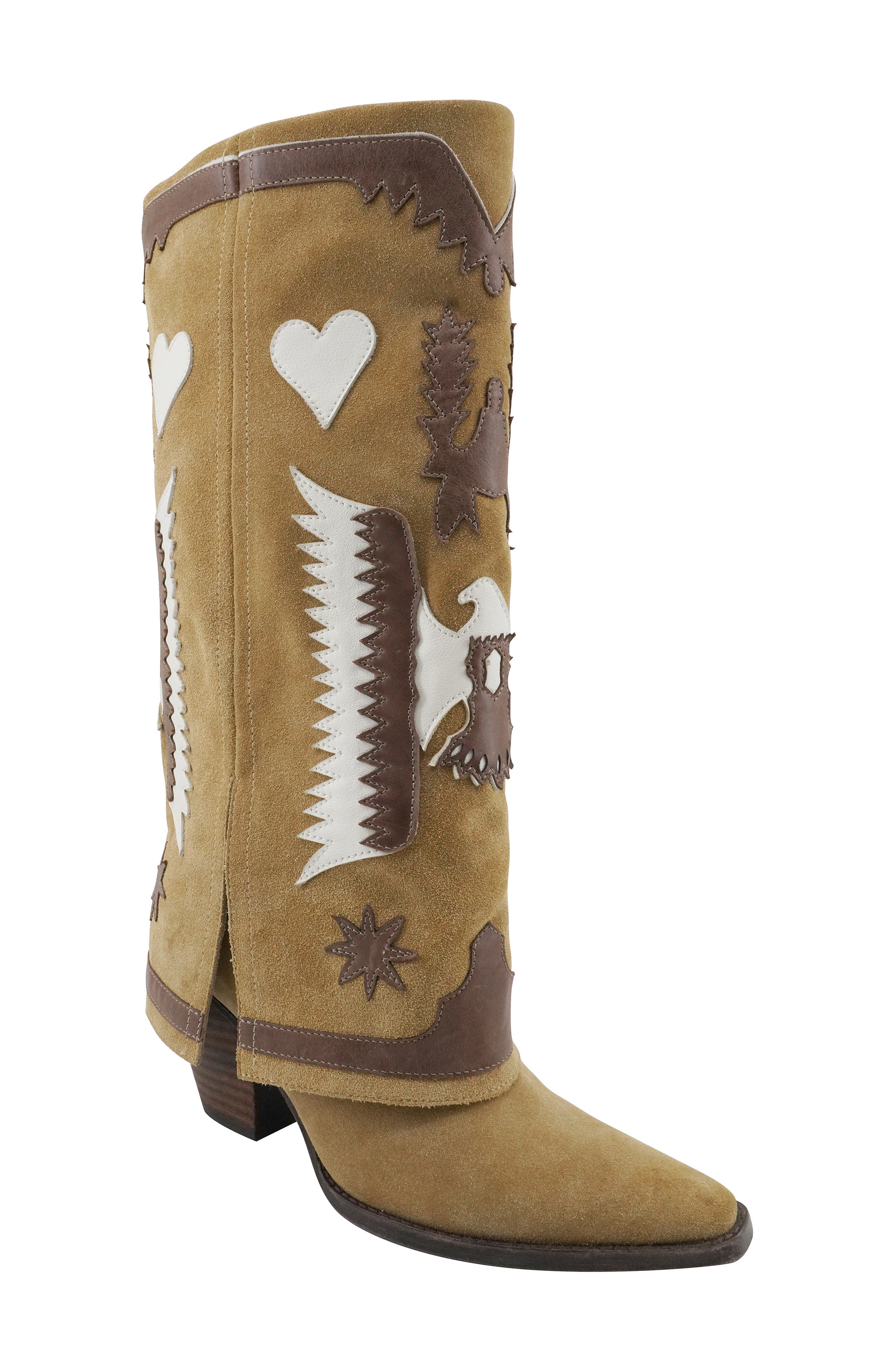 Hungria Knee High Western Boot, Main, color, NATURAL