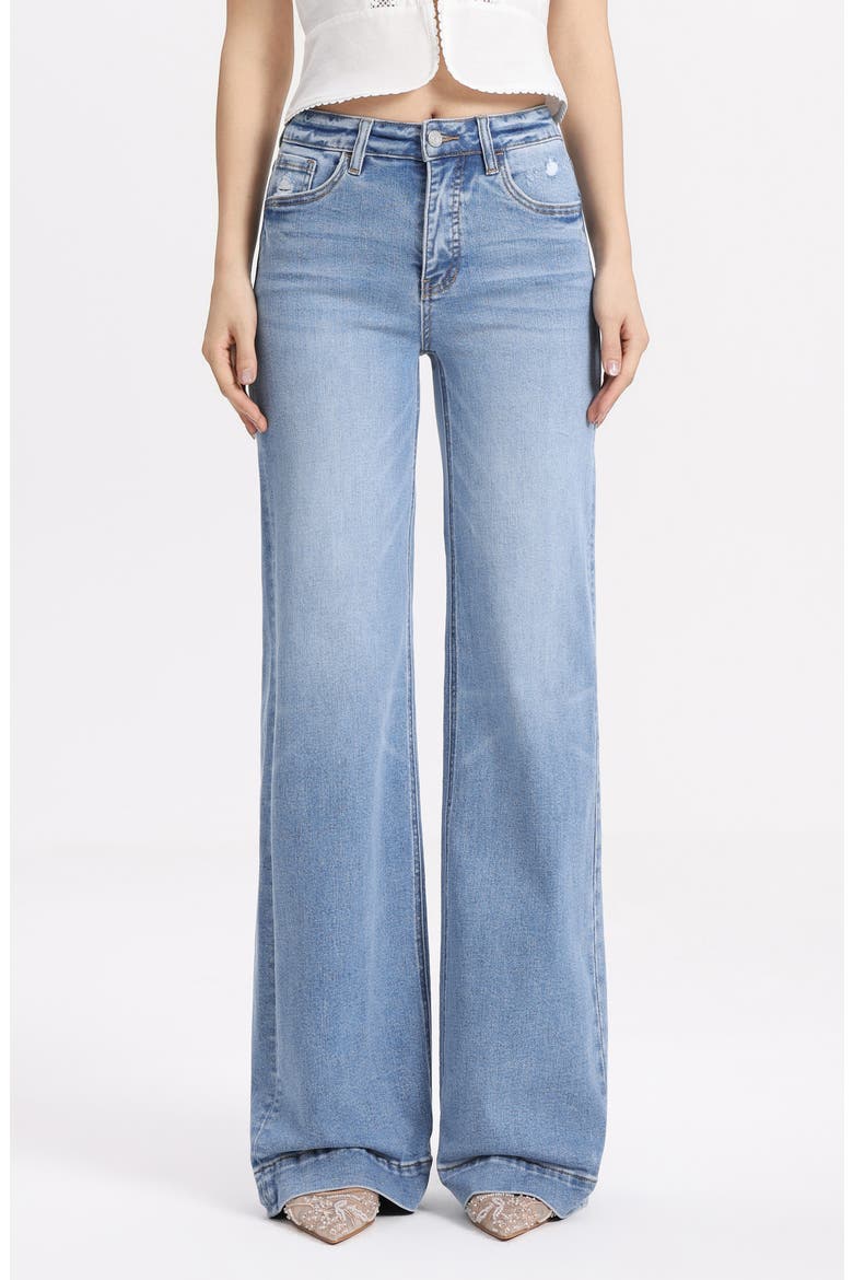 Mid Rise Wide Leg Jeans, Main, color, STRATUS
