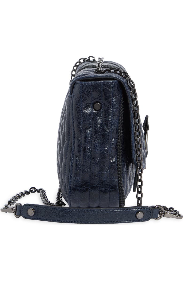 Longchamp Small Amazone Leather Quilted Convertible Crossbody Bag, Alternate, color, Navy