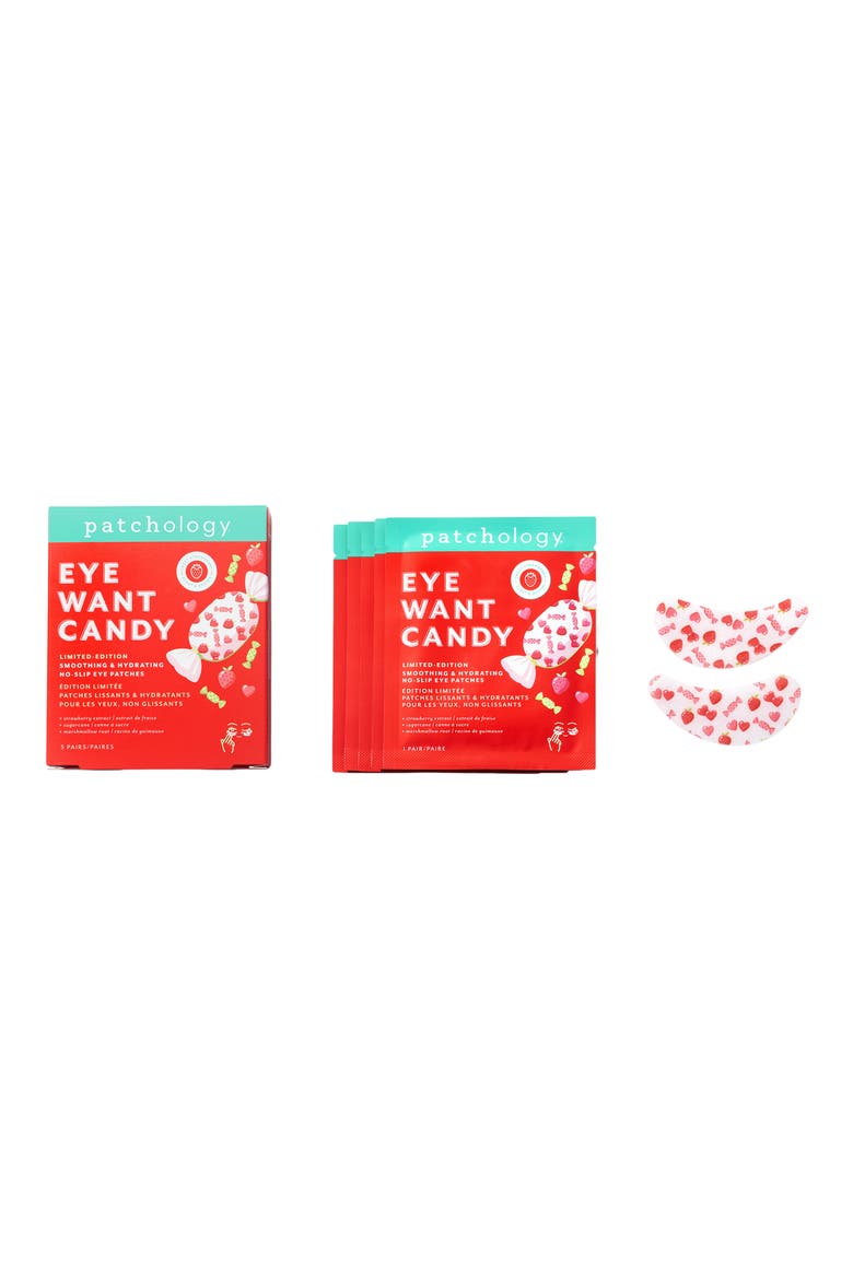 Eye Want Candy 5-Pack Smoothing & Hydrating No-Slip Eye Patches, Main, color, NO COLOR