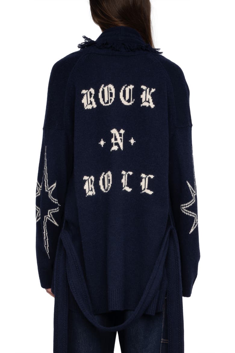 Rock N Roll Wrap Cardigan, Alternate, color, ENCRE