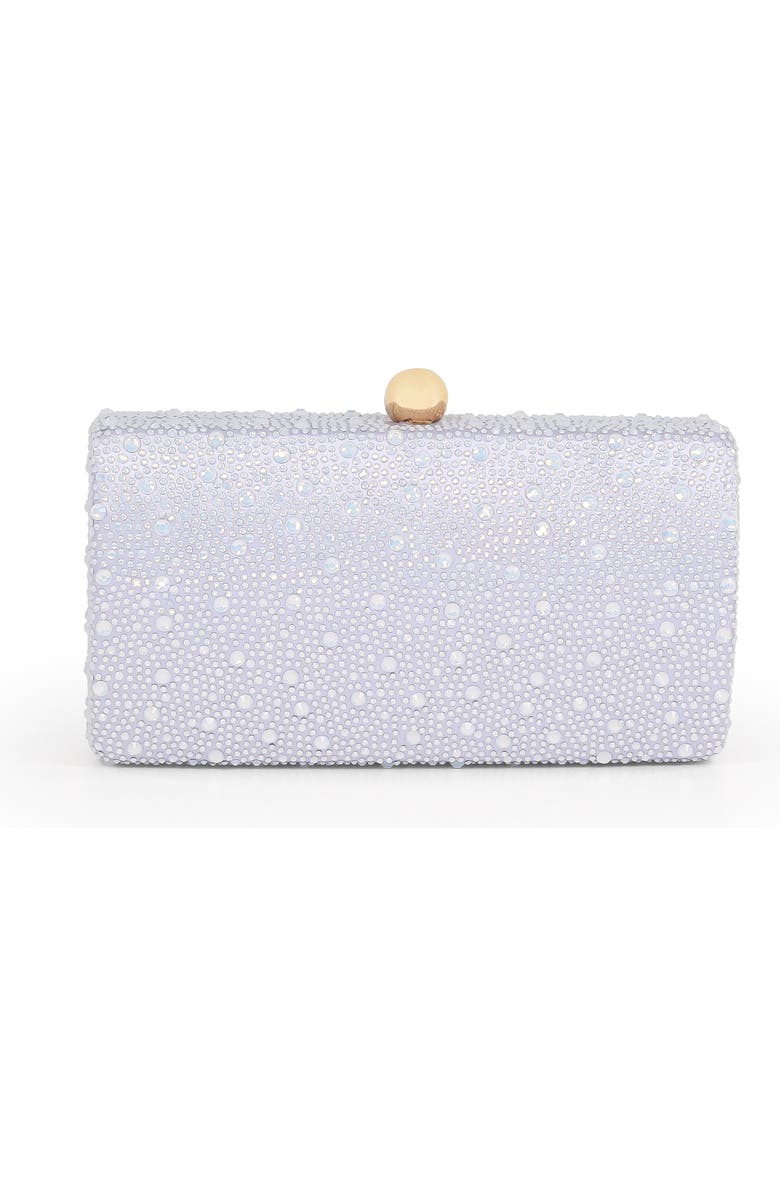Jewel Badgley Mischka Heather Opal Crystal Minaudiere, Alternate, color, Blue