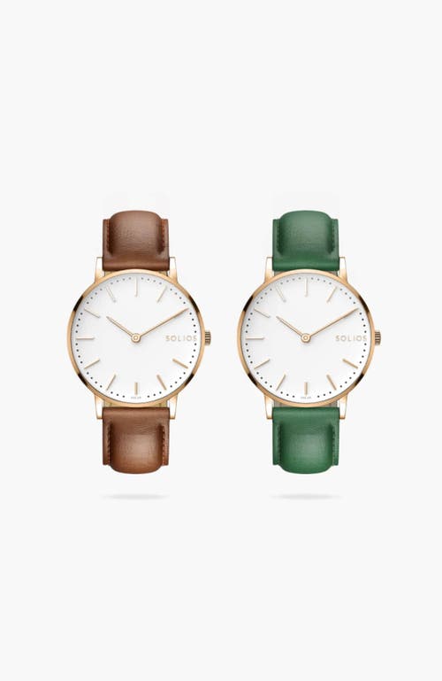 Solios Watches The Solar Classic Bundle | White Dial