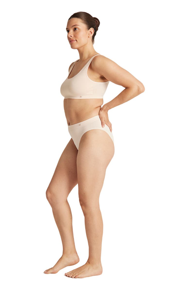 Nudea The Essentials High Leg Brief - 3 Pack, Alternate, color, Black, Bare 03 & Blush Pink