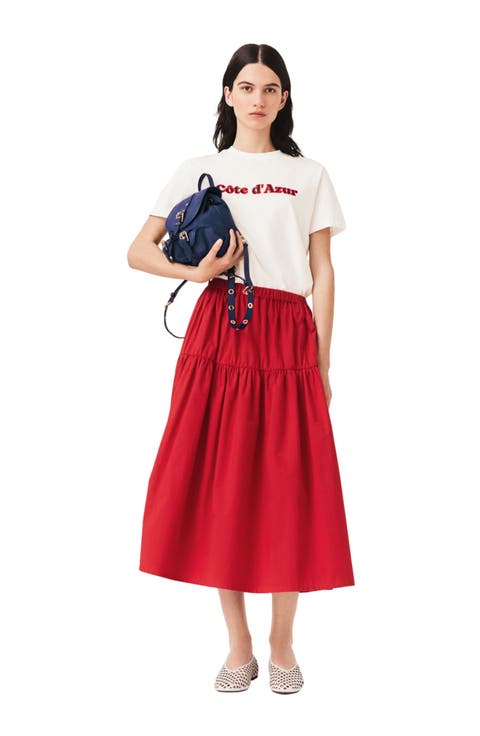 Long gathered skirt