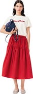 maje Long gathered skirt