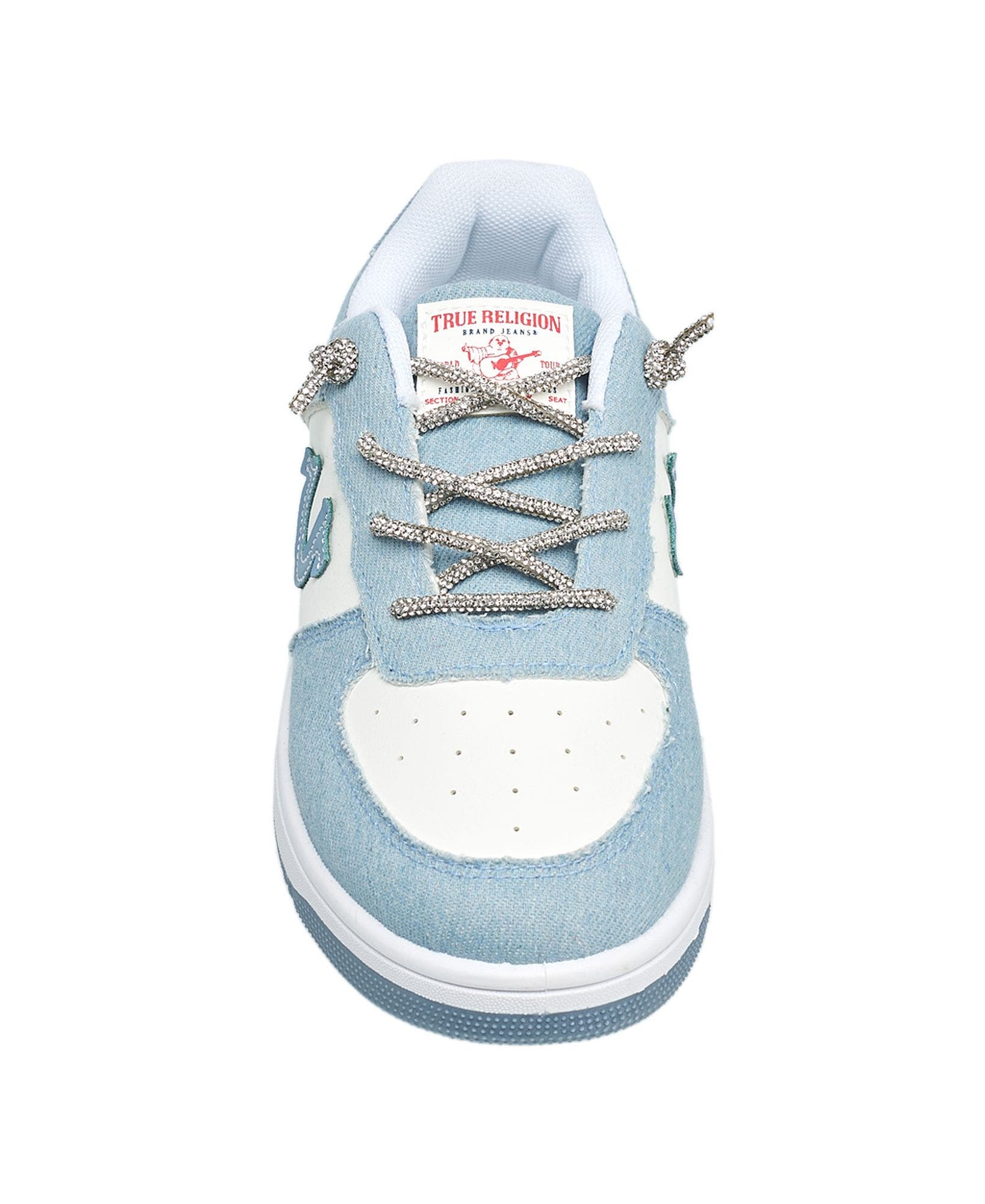 Girl's Allison Logo Sneaker, Alternate, color, Light Blue