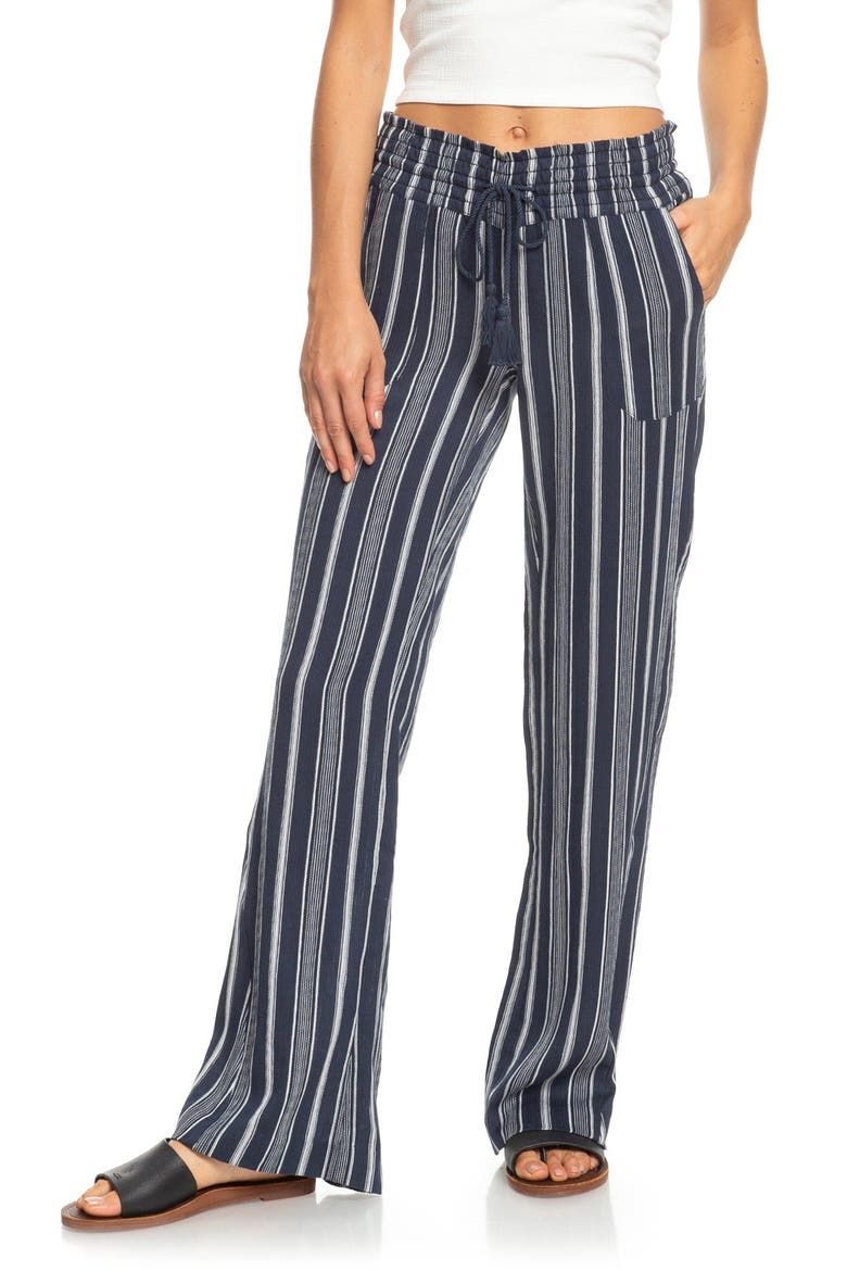 Oceanside Stripe Pants, Main, color, MOOD INDIGO OCEANSIDE STRIPES