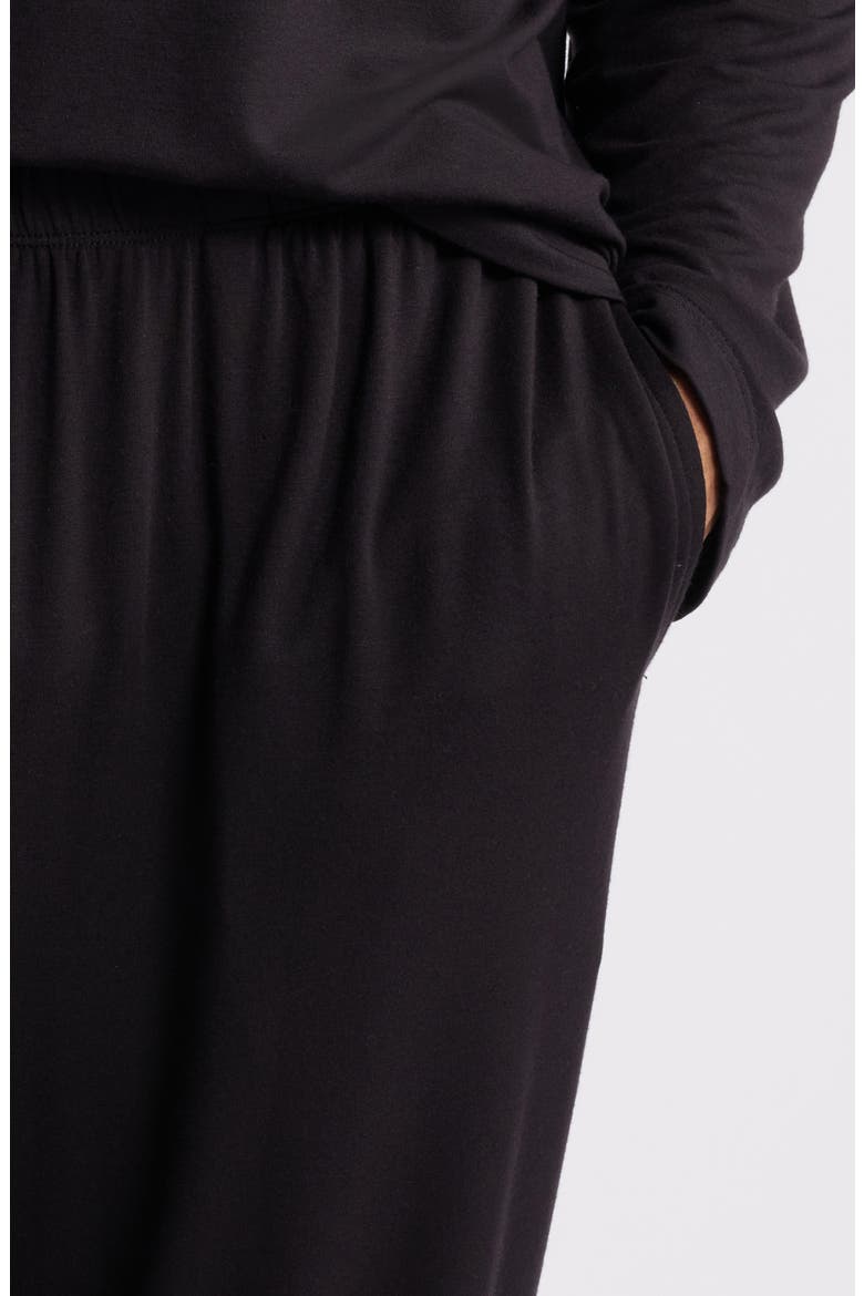 Moonlight Modal Blend Pajamas, Alternate, color, BLACK